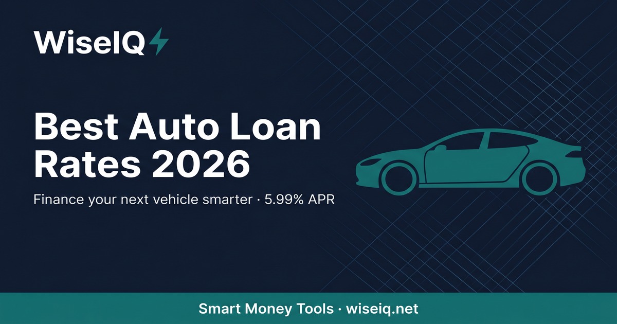 Best Auto Loan Rates of 2026 | WiseIQ Best Auto Loan Rates of 2026 | WiseIQ